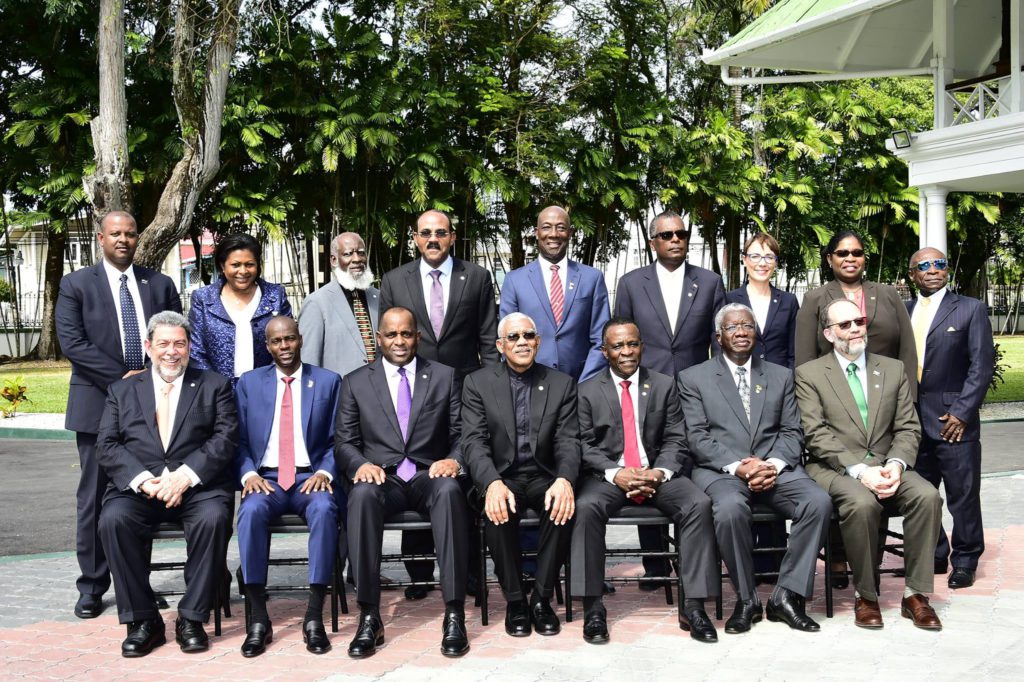 Heads of Government and Heads of Delegation at the 28th CARICOM Inter-Sessional Meeting, Georgetown Guyana, 16-17 February 2017.