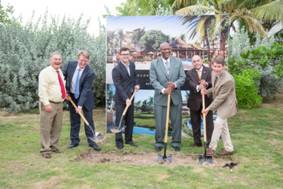 Marriot Groundbreaking Ceremony November 20 2016                  The Governor General of Antigua and Barbuda, Minister of                  Tourism, Government Officials and Hotel Investors Break                  Ground